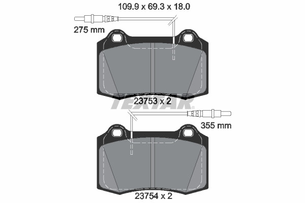 TEXTAR Bremsbelagsatz, Scheibenbremse