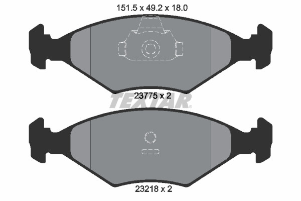 TEXTAR Bremsbelagsatz, Scheibenbremse