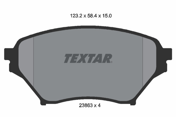 TEXTAR Bremsbelagsatz, Scheibenbremse