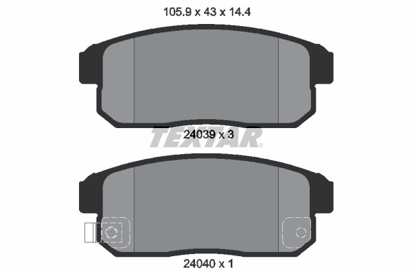 TEXTAR Bremsbelagsatz, Scheibenbremse
