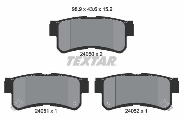 TEXTAR Bremsbelagsatz, Scheibenbremse