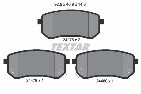 TEXTAR Bremsbelagsatz, Scheibenbremse