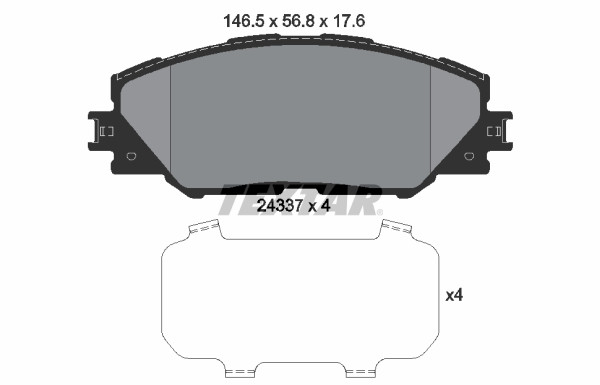 TEXTAR Bremsbelagsatz, Scheibenbremse