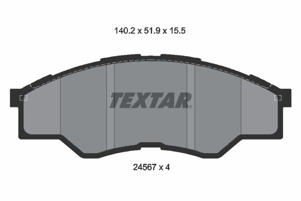 TEXTAR Bremsbelagsatz, Scheibenbremse