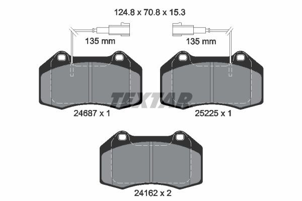 TEXTAR Bremsbelagsatz, Scheibenbremse