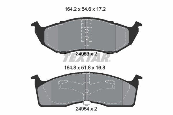 TEXTAR Bremsbelagsatz, Scheibenbremse