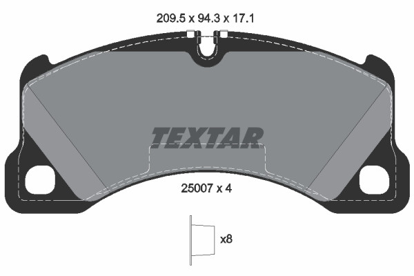 TEXTAR Bremsbelagsatz, Scheibenbremse