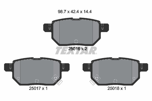 TEXTAR Bremsbelagsatz, Scheibenbremse