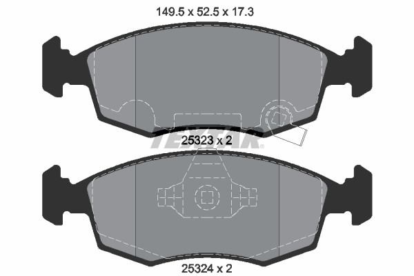 TEXTAR Bremsbelagsatz, Scheibenbremse