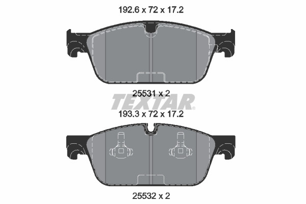 TEXTAR Bremsbelagsatz, Scheibenbremse