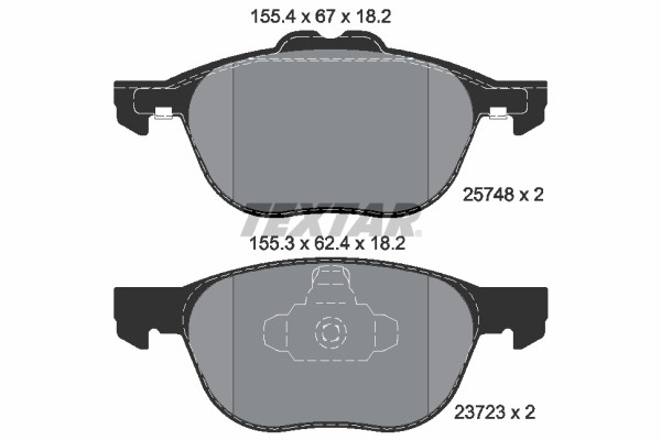 TEXTAR Bremsbelagsatz, Scheibenbremse