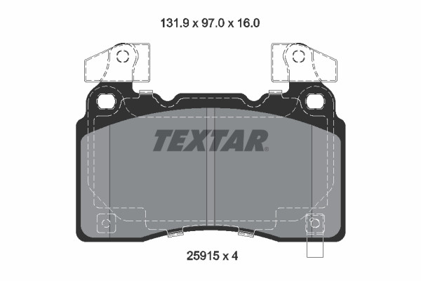 TEXTAR Bremsbelagsatz, Scheibenbremse