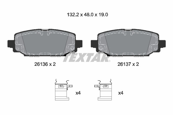 TEXTAR Bremsbelagsatz, Scheibenbremse