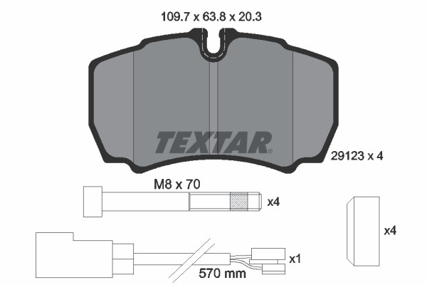 TEXTAR Bremsbelagsatz, Scheibenbremse