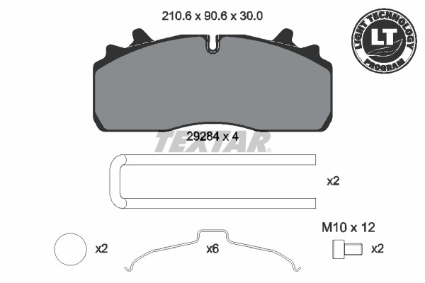 TEXTAR Bremsbelagsatz, Scheibenbremse