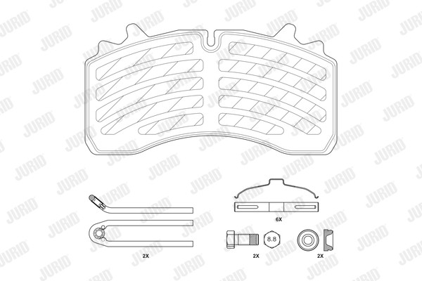 JURID Bremsbelagsatz, Scheibenbremse