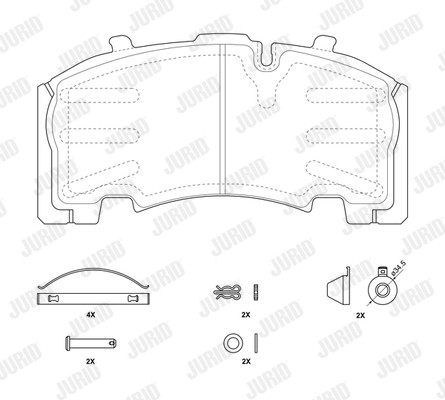 JURID Bremsbelagsatz, Scheibenbremse