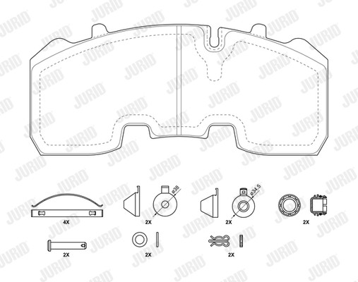 JURID Bremsbelagsatz, Scheibenbremse