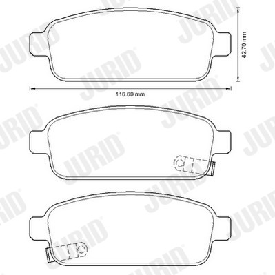 JURID Bremsbelagsatz, Scheibenbremse