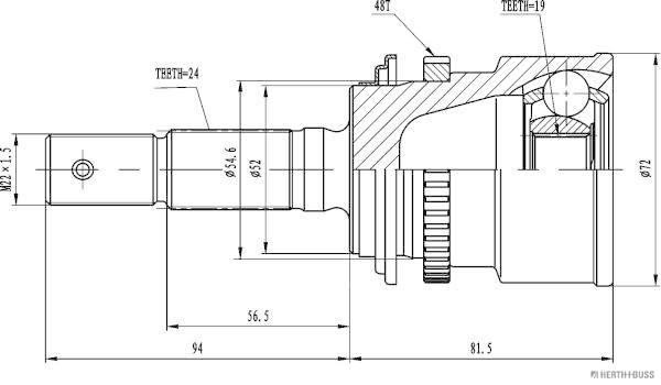 HERTH+BUSS JAKOPARTS Gelenksatz, Antriebswelle