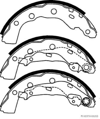 HERTH+BUSS JAKOPARTS Bremsbackensatz