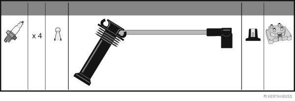 HERTH+BUSS JAKOPARTS Zündleitungssatz