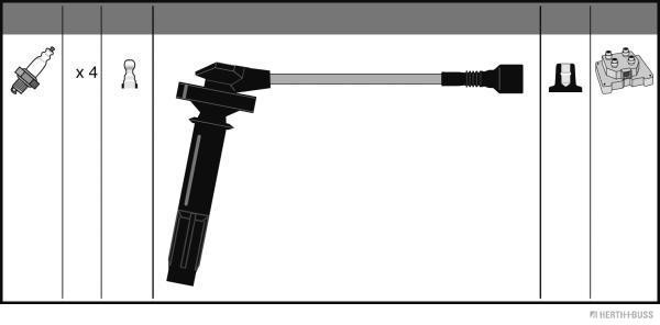 HERTH+BUSS JAKOPARTS Zündleitungssatz