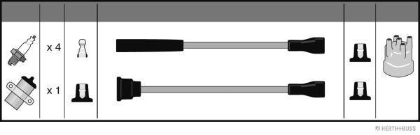 HERTH+BUSS JAKOPARTS Zündleitungssatz