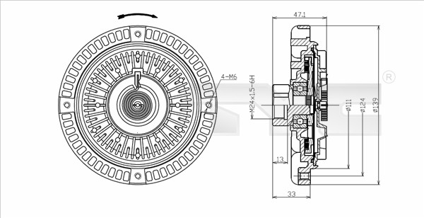 TYC Kupplung, Kühlerlüfter