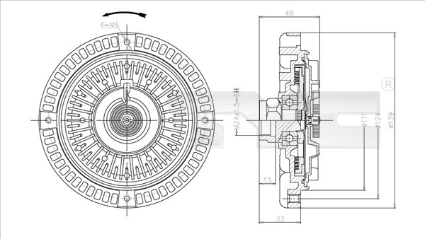 TYC Kupplung, Kühlerlüfter