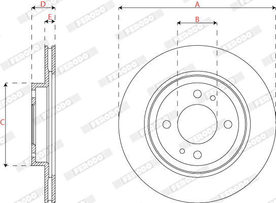 FERODO Bremsscheibe FERODO Bremsscheibe
