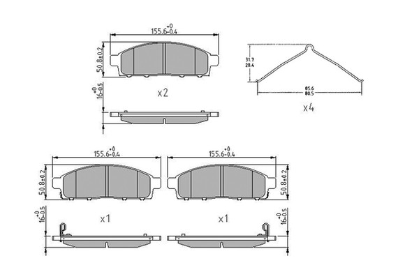 FERODO Bremsbelagsatz, Scheibenbremse