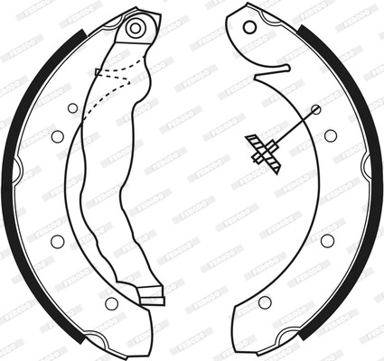 FERODO Bremsbackensatz