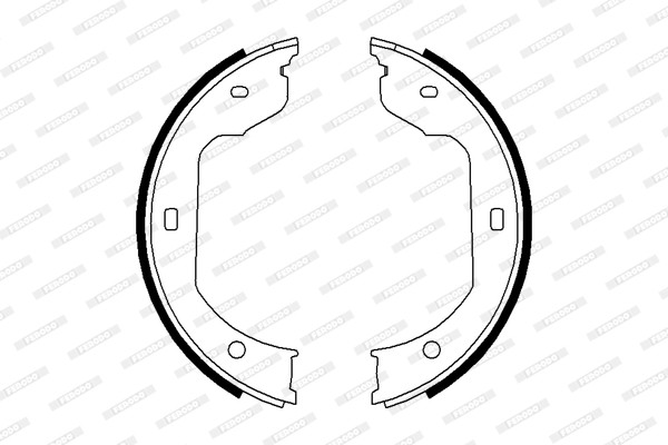 FERODO Bremsbackensatz, Feststellbremse
