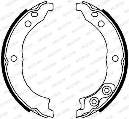 FERODO Bremsbackensatz, Feststellbremse