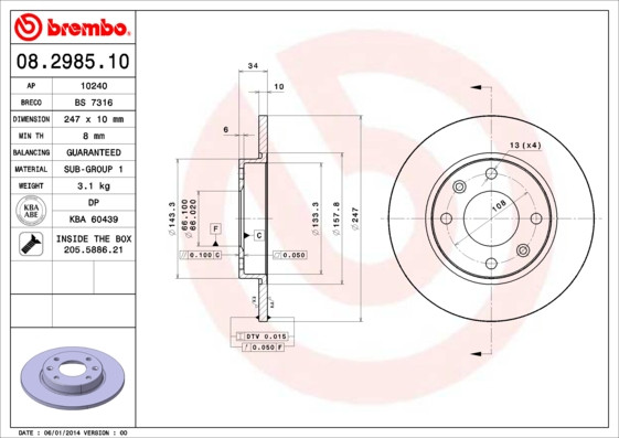 BREMBO Bremsscheibe