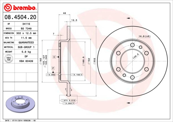 BREMBO Bremsscheibe