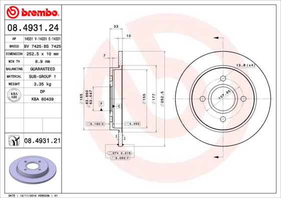 BREMBO Bremsscheibe BREMBO Bremsscheibe