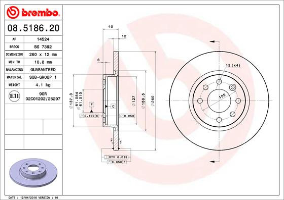 BREMBO Bremsscheibe