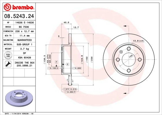BREMBO Bremsscheibe