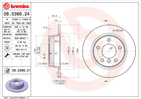 BREMBO Bremsscheibe