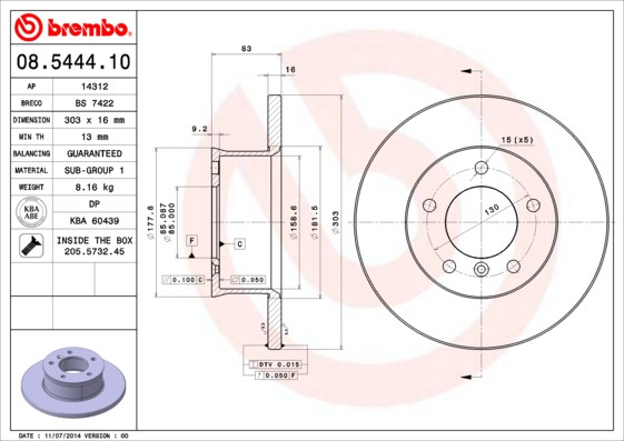 BREMBO Bremsscheibe