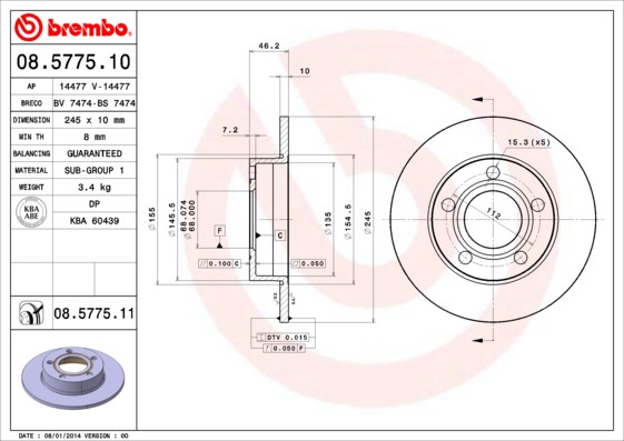 BREMBO Bremsscheibe