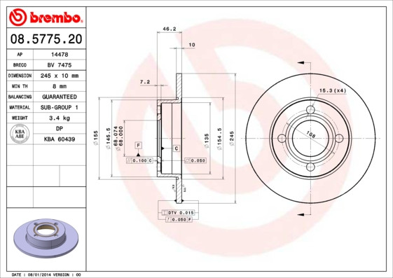 BREMBO Bremsscheibe
