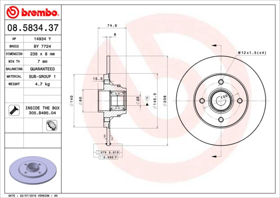 BREMBO Bremsscheibe