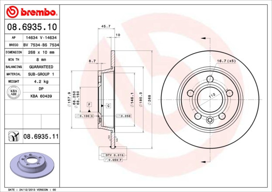 BREMBO Bremsscheibe BREMBO Bremsscheibe