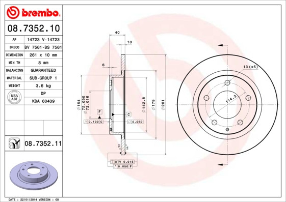 BREMBO Bremsscheibe BREMBO Bremsscheibe