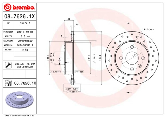 BREMBO Bremsscheibe
