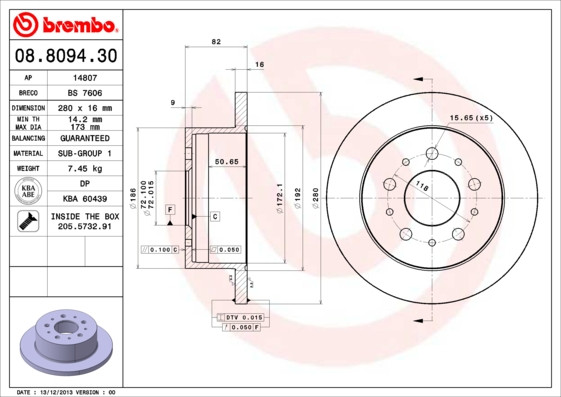 BREMBO Bremsscheibe BREMBO Bremsscheibe