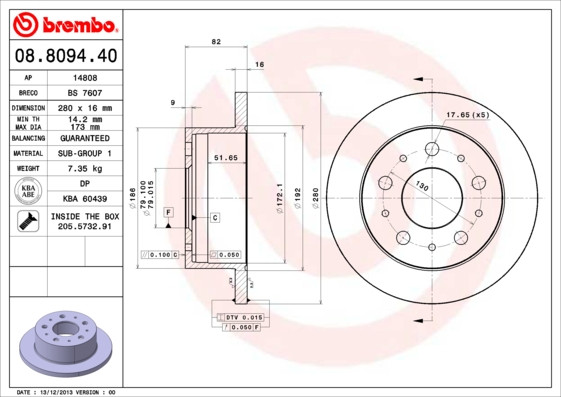BREMBO Bremsscheibe BREMBO Bremsscheibe
